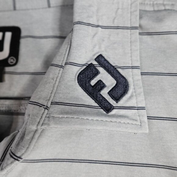 Footjoy Polo Shirt 2XL Gray Tour Collar Embroidered - Picture 4 of 8
